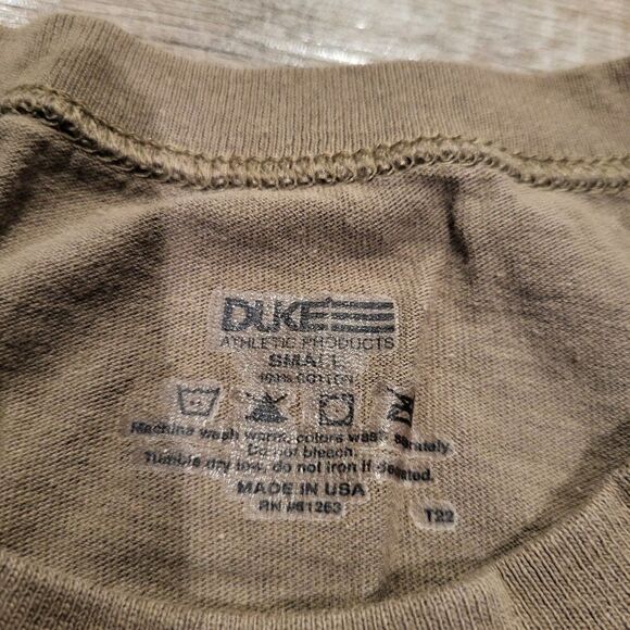 DUKE Athletic Army Air Force  Military Uniform Poly Cotton Tee Shirt Men's Small - Picture 3 of 5